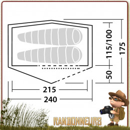 Tente Starlight 2 places ROBENS aérée sans condensation 3 saisons profilée au vent violent de trekking extrême