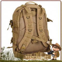 Sac à dos militaire, le sac Transport Pack 45 Litres rothco france est un sac de portage MOLLE 600D Polyester déperlant